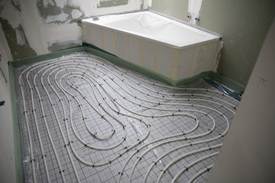 Heated Floor Tile Installation